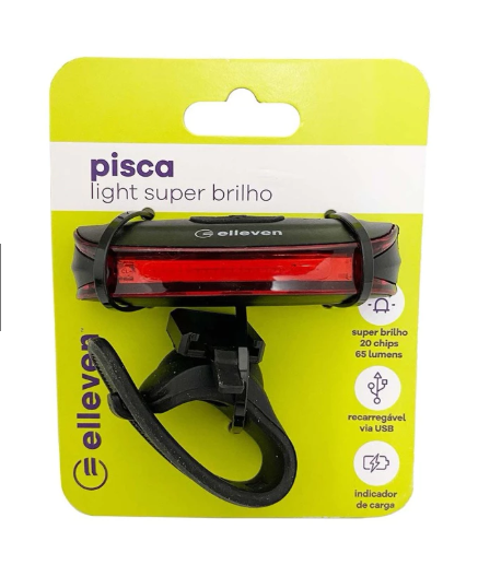 Luz LED Elleven Pisca Super Brilho Frontal Bateria 65 Lumens