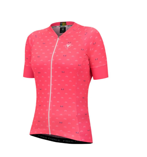 Camisa Ciclismo Feminina Sport Cycles Coral - Free Force