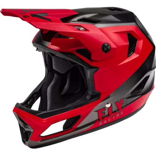 Capacete Fly Racing Rayce Full-face - Vermelho Preto