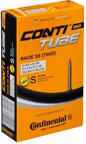 Câmara Ar Continental Race 28 Aro 700 X 20 - 25 Presta 60mm