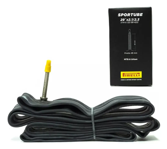 Câmara De Ar Pirelli Sportube Bike Aro 29x2.1/2.3 Presta 48mm