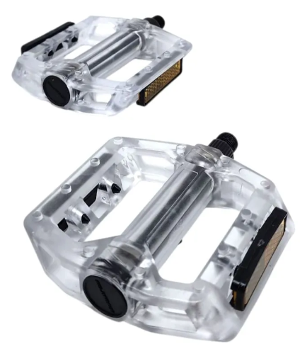 Pedal Plataforma 9/16 Acrílico - Transparente