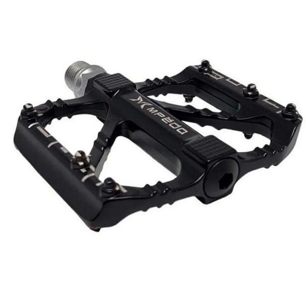 Pedal Plataforma Aluminio Eixo Cro-Mo - MPEDA - Preto