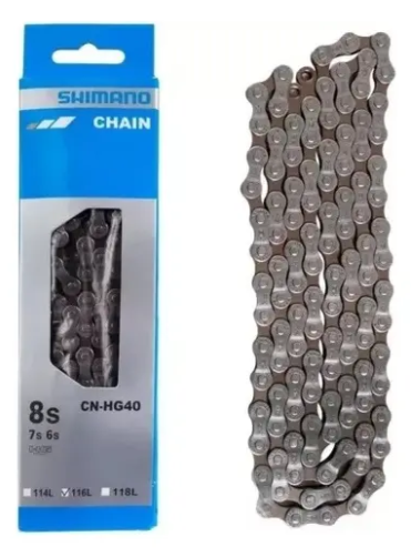Corrente de Bicicleta Shimano CN-HG40 8 vel 116 Elos